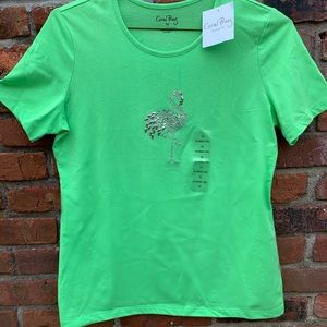 Flamingo Blouse Coral Bays Shirt Brand New